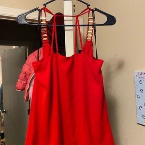 Red dressy tank top